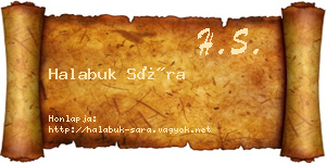 Halabuk Sára névjegykártya